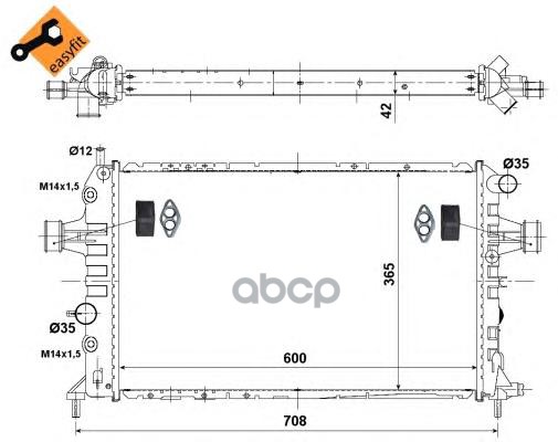 Nrf 55351 Радиатор Системы Охлаждения Opel Astra/Zafira 2.0/2.2Dti 00>