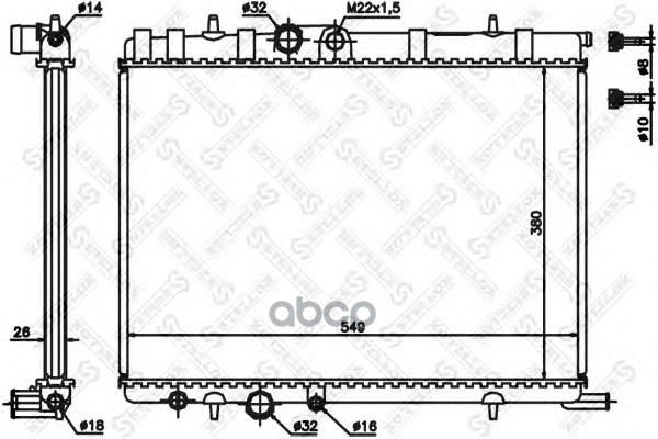 

10-25354-Sx Радиатор Системы Охлаждения Citroen C4, Peugeot 307 1.4 03>