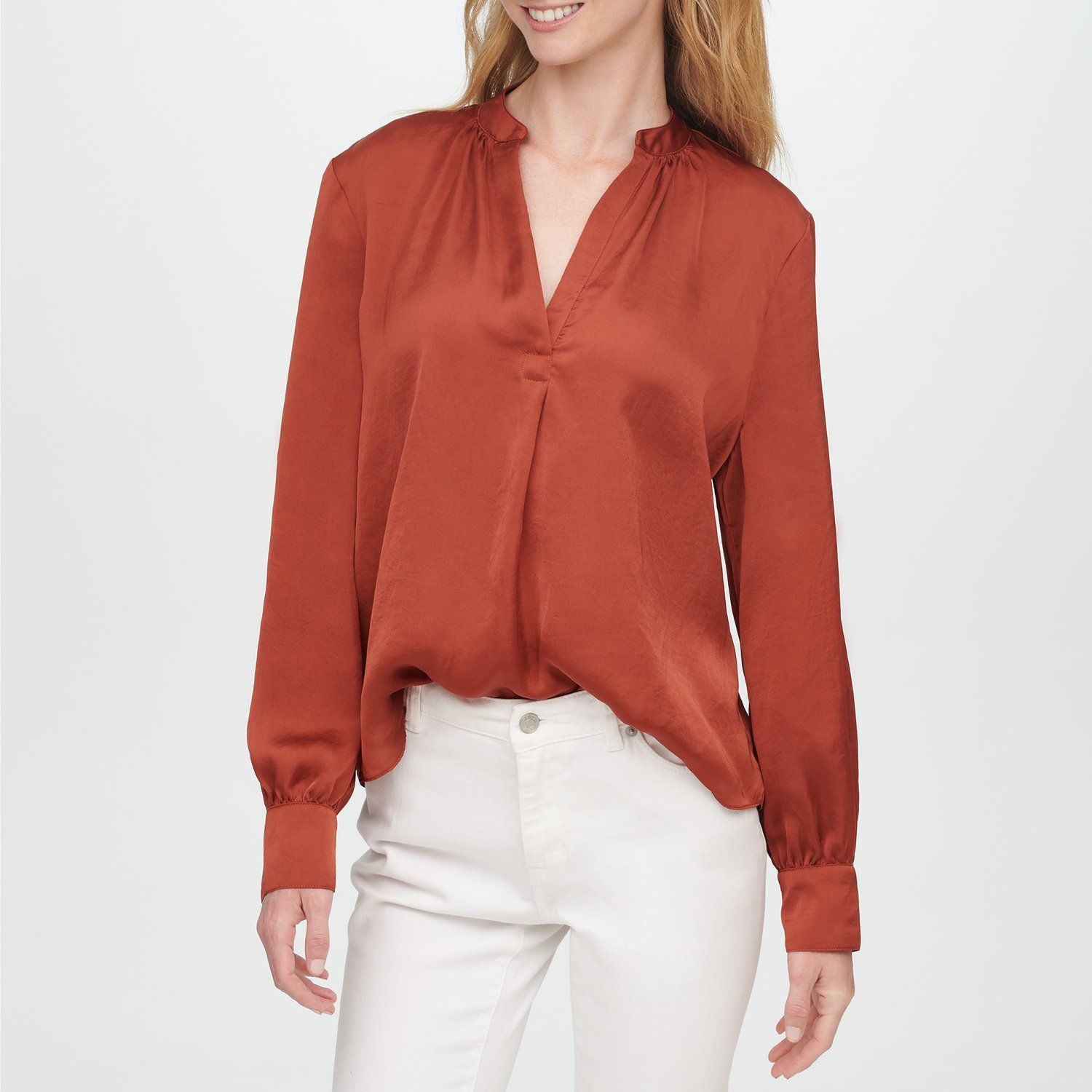 

Блуза женская DKNY P0HA66EL красная S, P0HA66EL