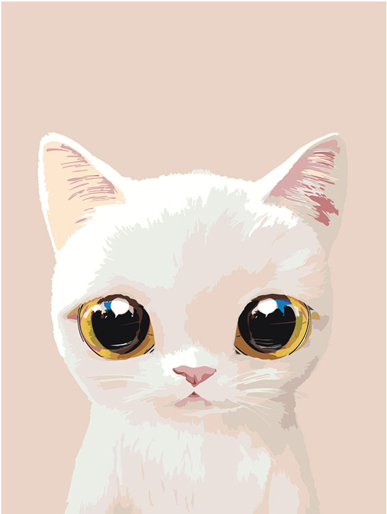 

Картина по номерам Живопись по Номерам Кошечка Снежинка, 30x40, Кошечка Снежинка