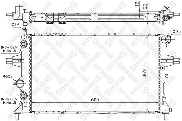 

10-26065-Sx Радиатор Системы Охлаждения Акпп Opel Astra A/G 2.0I/2.0Di 98-05