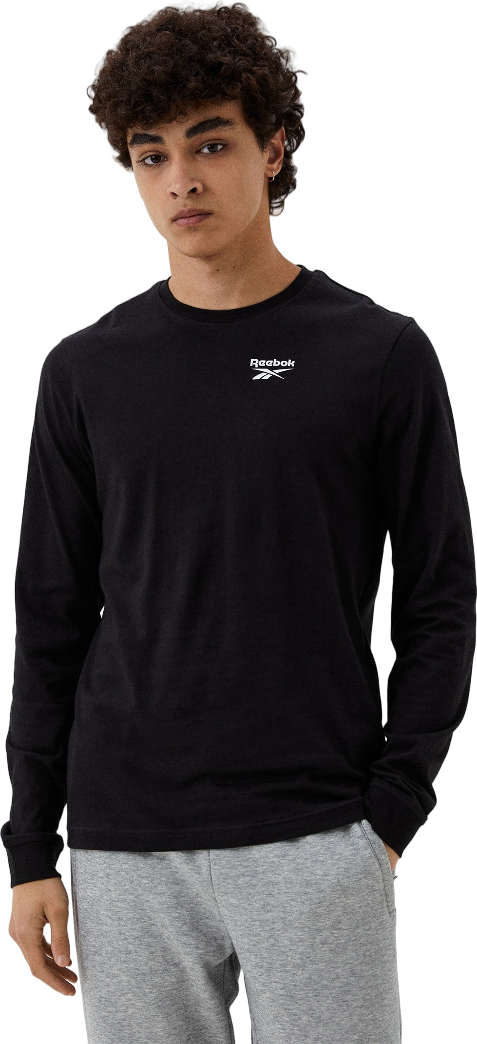 

Лонгслив мужской Reebok Identity Long Sleeve T-Shirt черный M, Identity Long Sleeve T-Shirt