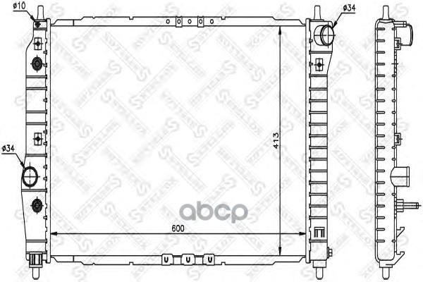 

10-25324-Sx Радиатор Системы Охлаждения Акпп Chevrolet Aveo/Kalos 1.4I 16V 06-08