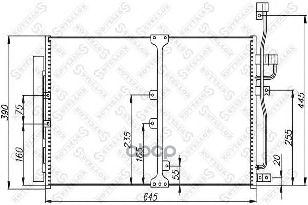 фото 10-45608-sx радиатор кондиционера chevrolet captiva 2.0d, opel antara 2.0cdti 06> stellox