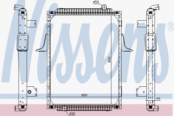 

Ns63788A Радиатор Системы Охлаждения 900X708X42 Rvi Kerax (97->), Маз А9 Дв.Ямз-650