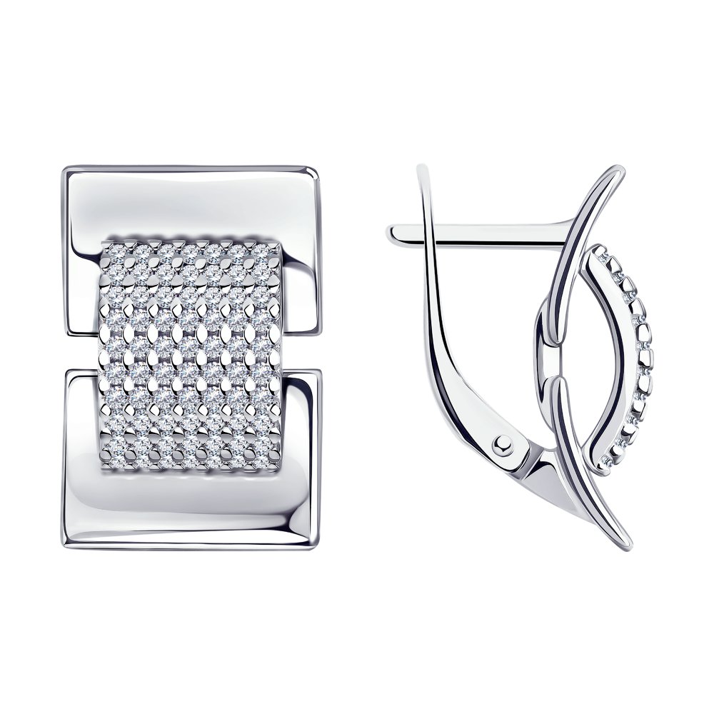 

Серьги женские из серебра SOKOLOV 94024118, фианит, 94024118