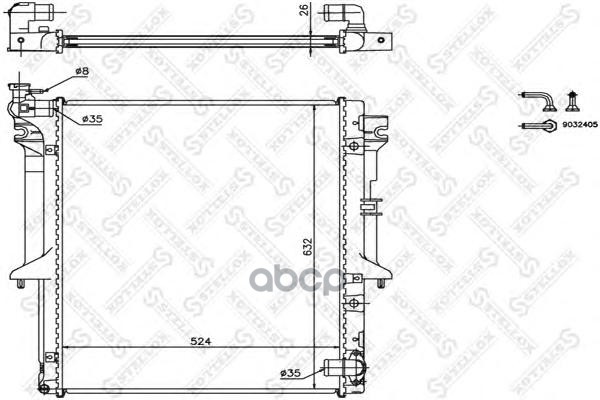 

10-25972-Sx Радиатор Системы Охлаждения Мкпп Mitsubishi Pajero Sport/L200 2.5Did 06>