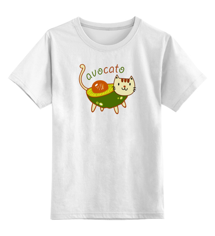 

Детская футболка Printio Авокадо котик avocato цв.белый р.104, 0000003383973
