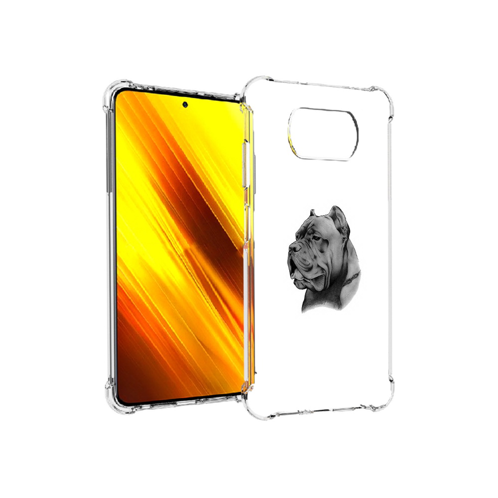 

Чехол MyPads Tocco для Xiaomi Poco X3 грозный бульдог (PT154881.262.300), Прозрачный, Tocco