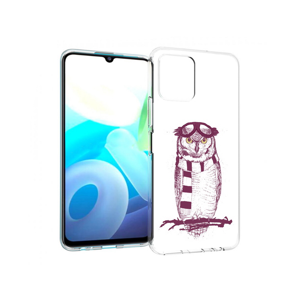 

Чехол MyPads Tocco для Vivo Y15s сова-летчик (PT224456.390.612), Прозрачный, Tocco
