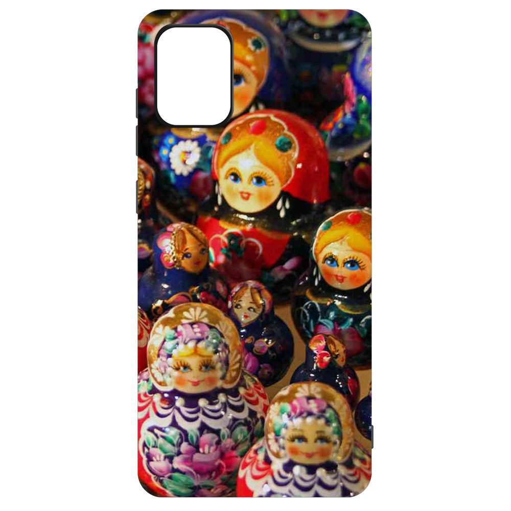 

Чехол-накладка Krutoff Soft Case Матрешка для Samsung Galaxy A71 (A715), Черный
