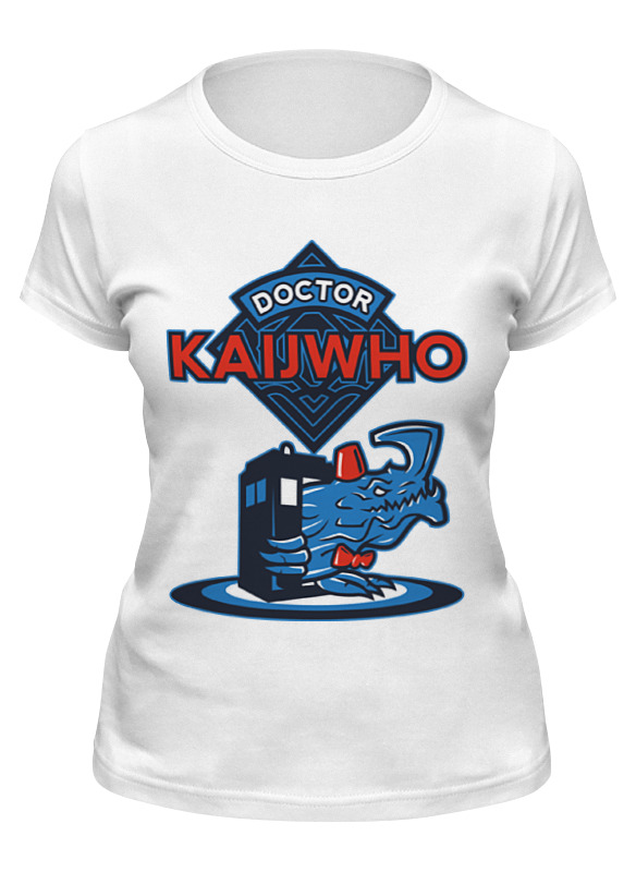 

Футболка женская Printio Doctor who x kaiju белая S, Белый, Doctor who x kaiju