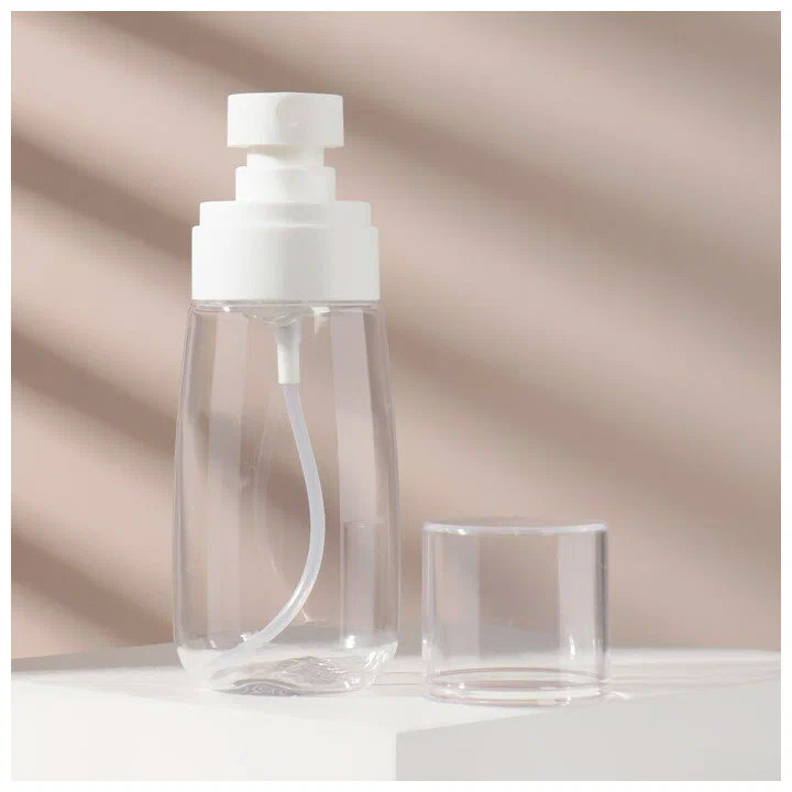 Бутылочка для хранения, с пенообразующим дозатором, 80 мл, цвет прозрачный/белый