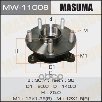 

Ступичный Узел Masuma Mw-11008 Masuma арт. MW-11008