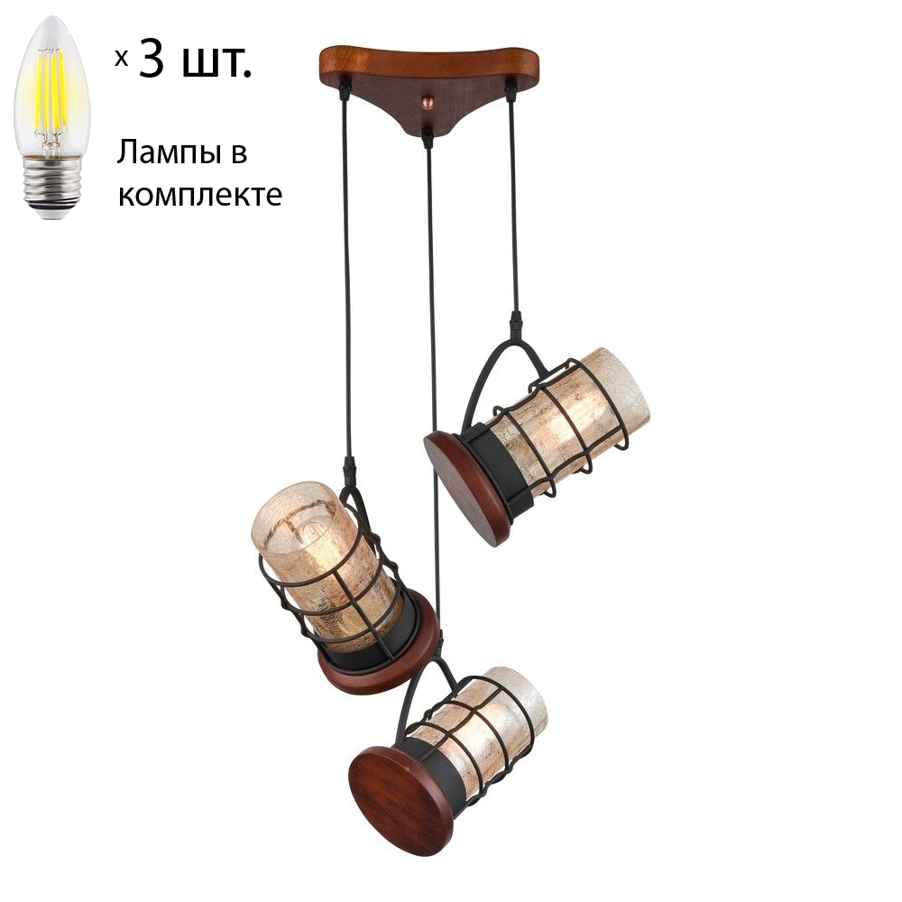 

Подвесной светильник с лампочками Velante 561-706-03+Lamps E27 Свеча
