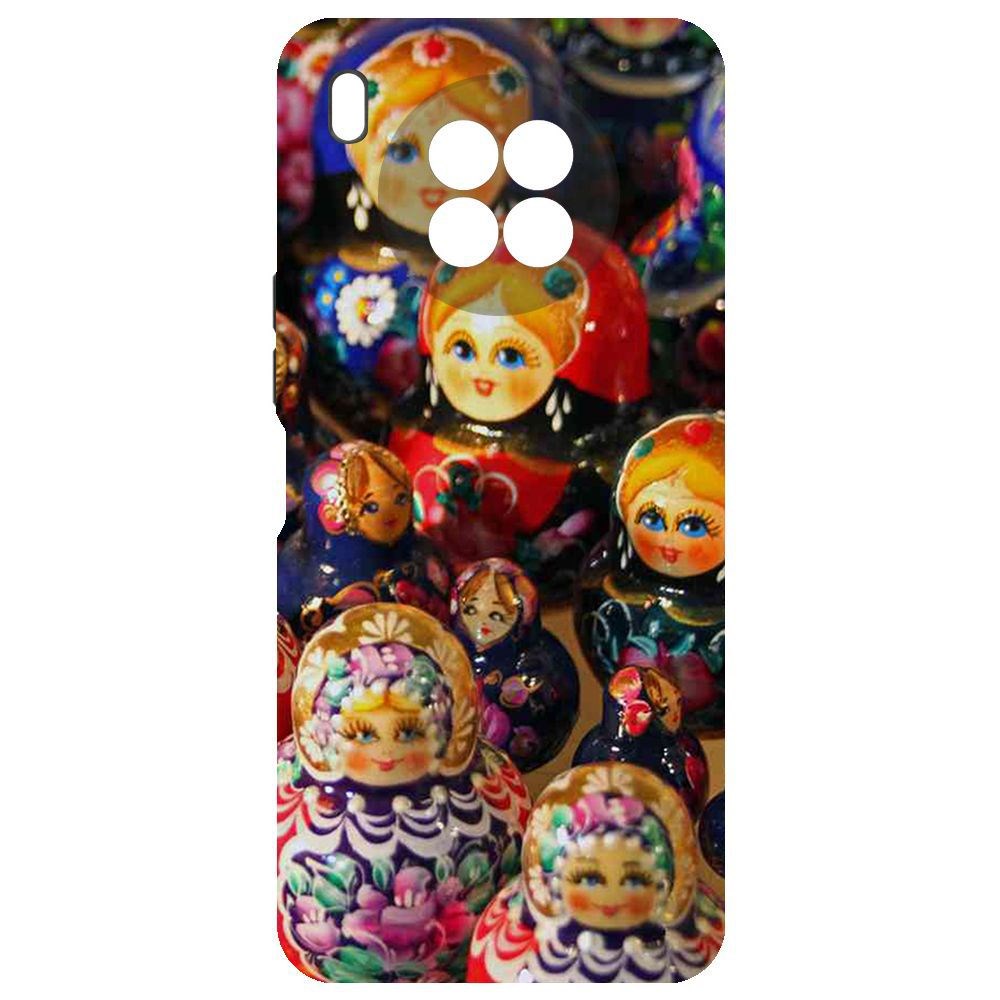 

Чехол-накладка Krutoff Soft Case Матрешка для Huawei Nova 8i, Черный