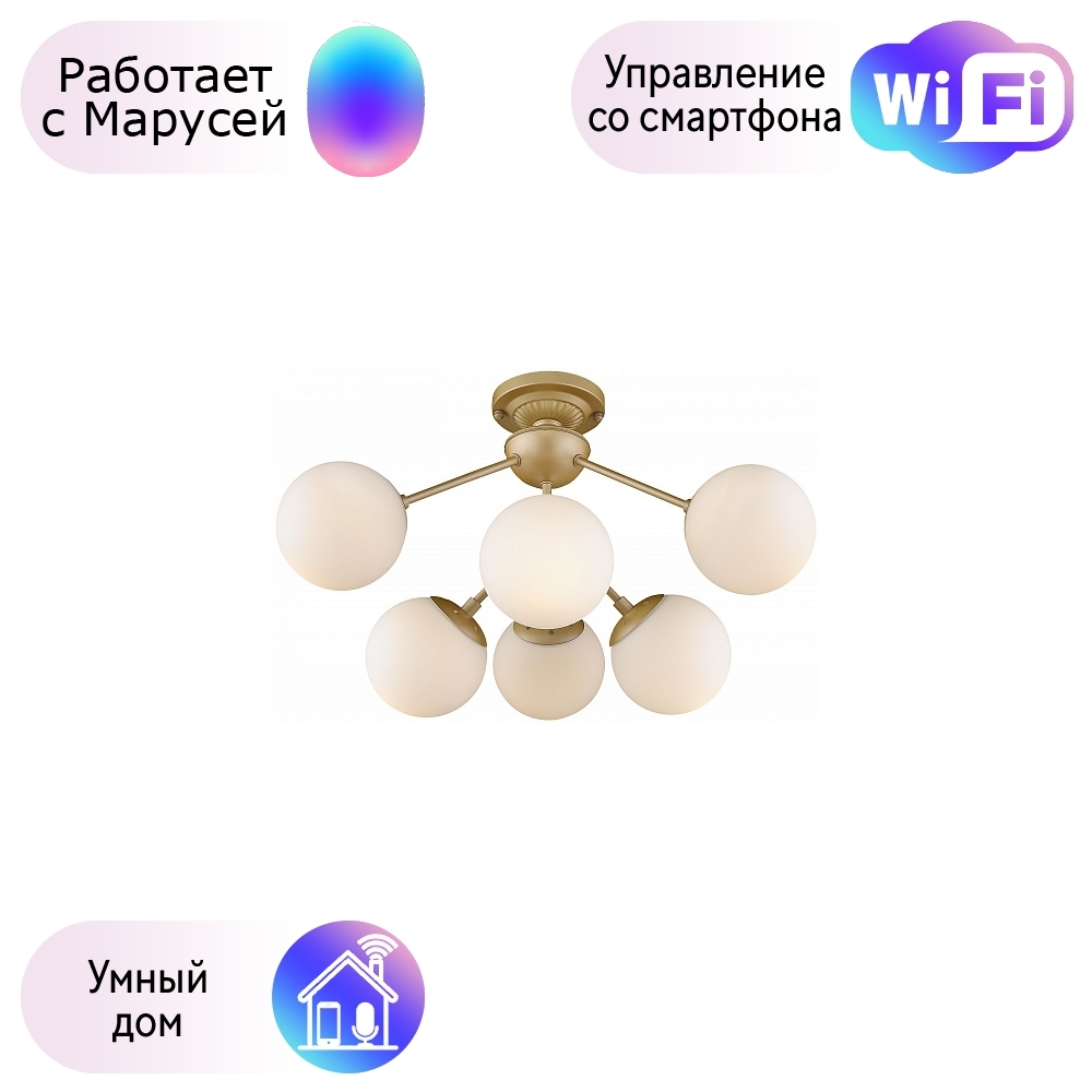 

Люстра потолочная Wertmark Bolita с поддержкой Маруся WE236.06.407-М