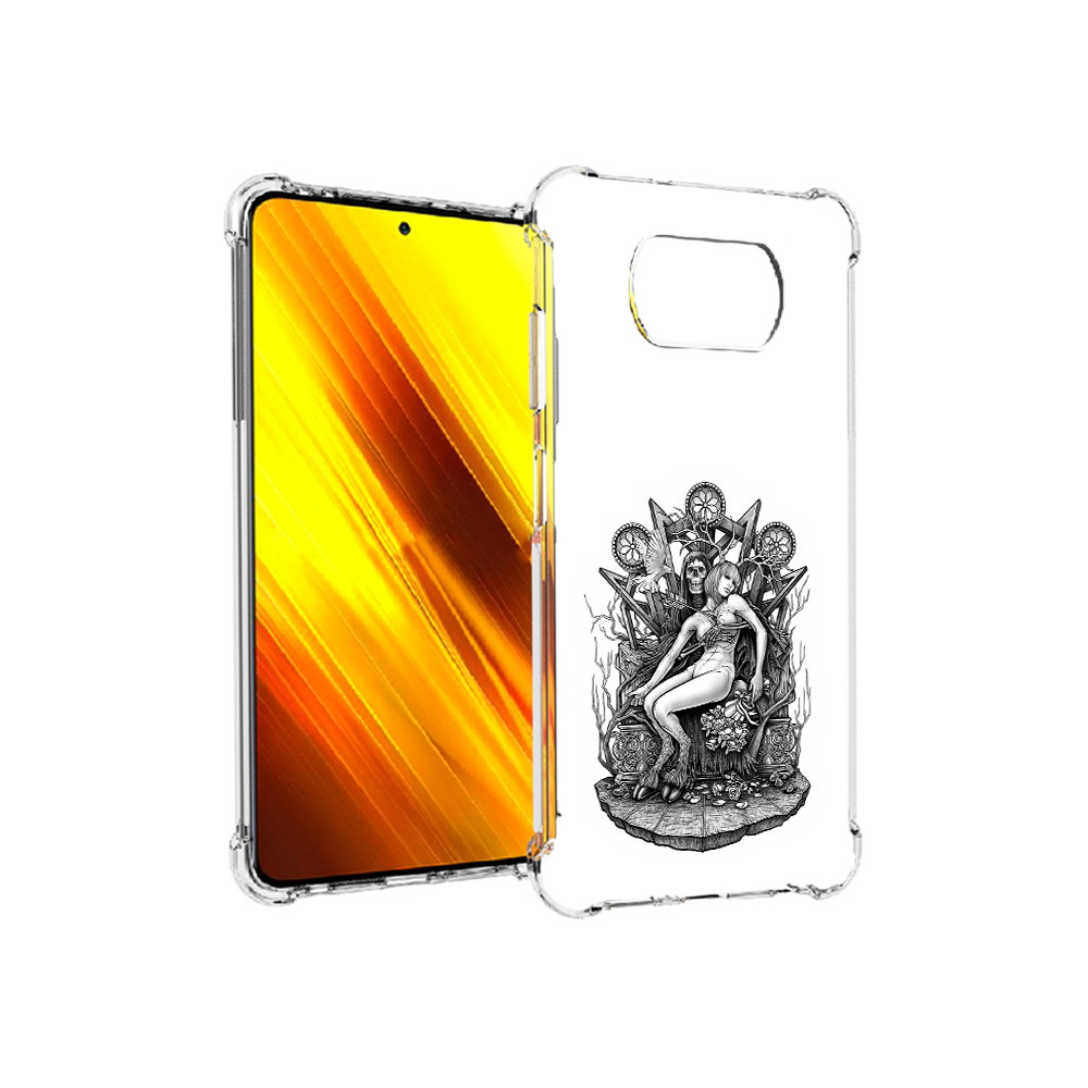 

Чехол MyPads Tocco для Xiaomi Poco X3 девушка на троне (PT154881.262.309), Прозрачный, Tocco