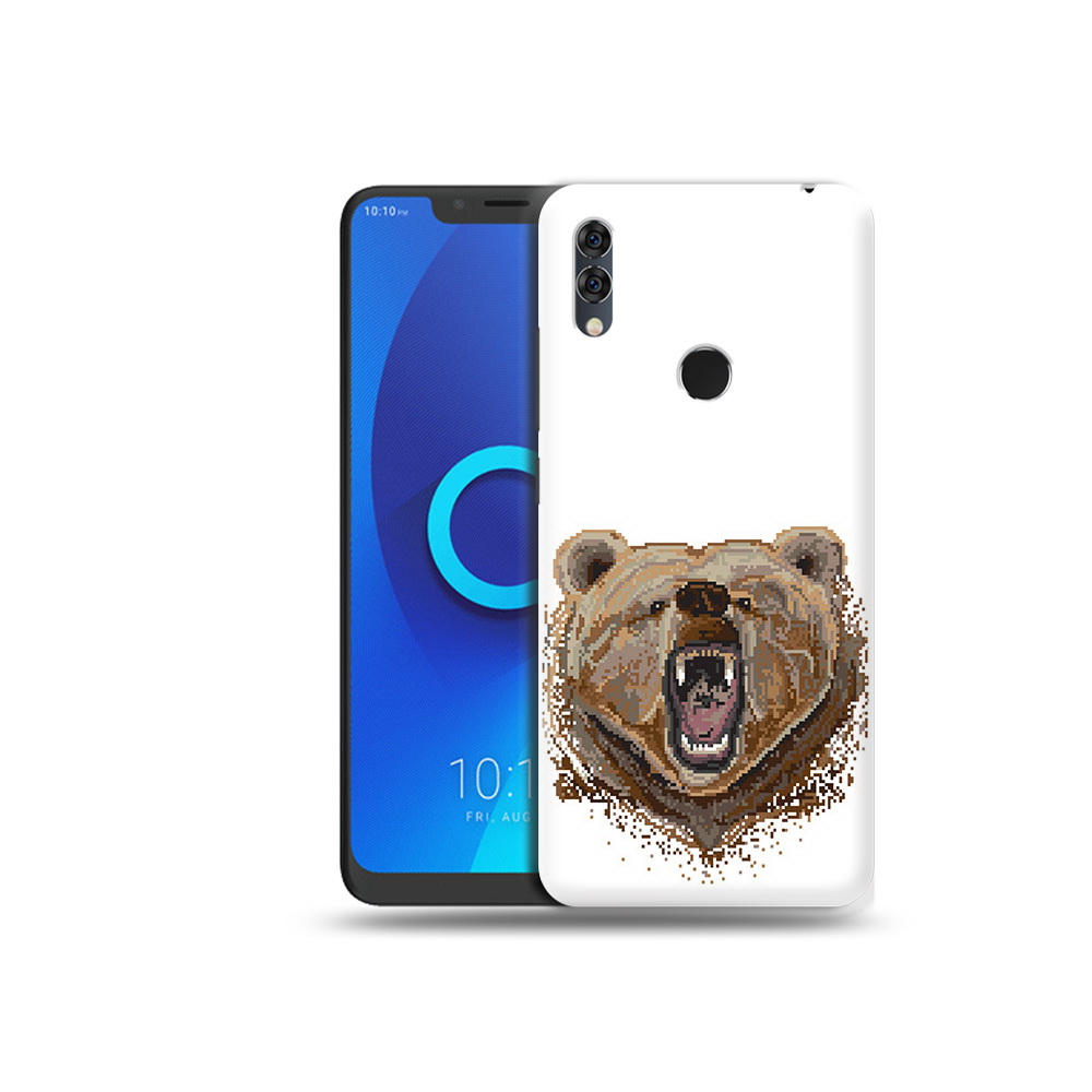 

Чехол MyPads Tocco для Alcatel 5V пиксельный медведь, Прозрачный, Tocco