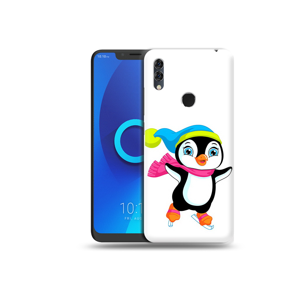 

Чехол MyPads Tocco для Alcatel 5V пингвин на коньках, Прозрачный, Tocco