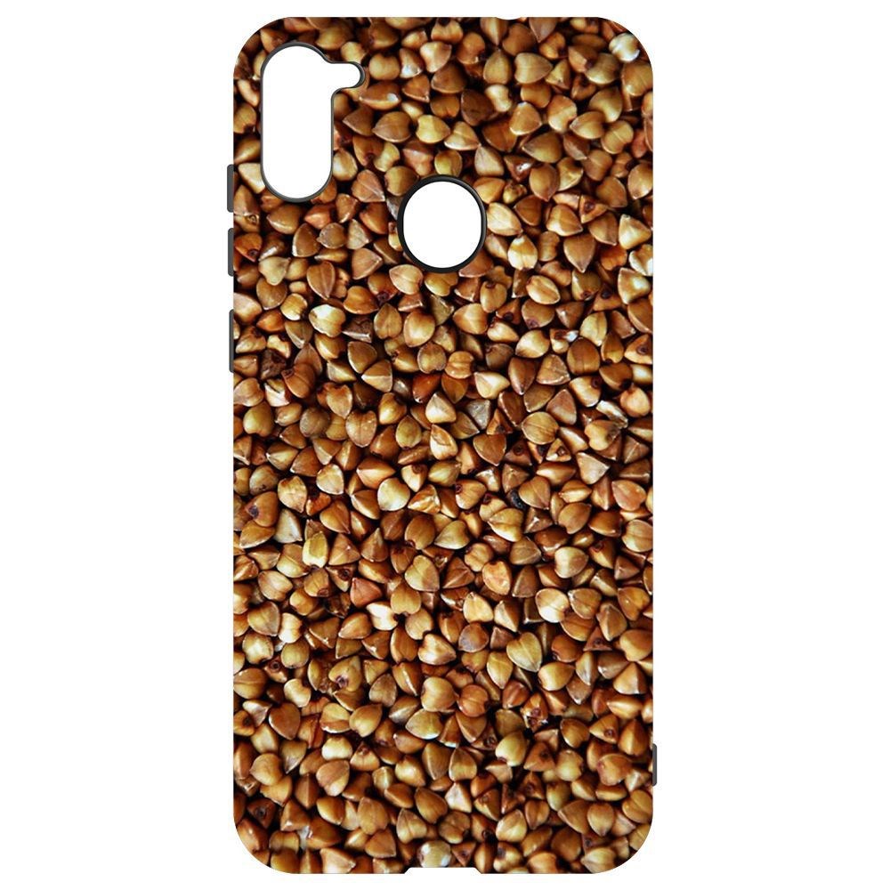 

Чехол-накладка Krutoff Soft Case Гречка для Samsung Galaxy M11 (M115), Черный