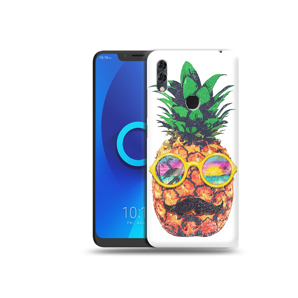 

Чехол MyPads Tocco для Alcatel 5V прикольный ананас с лицом, Прозрачный, Tocco