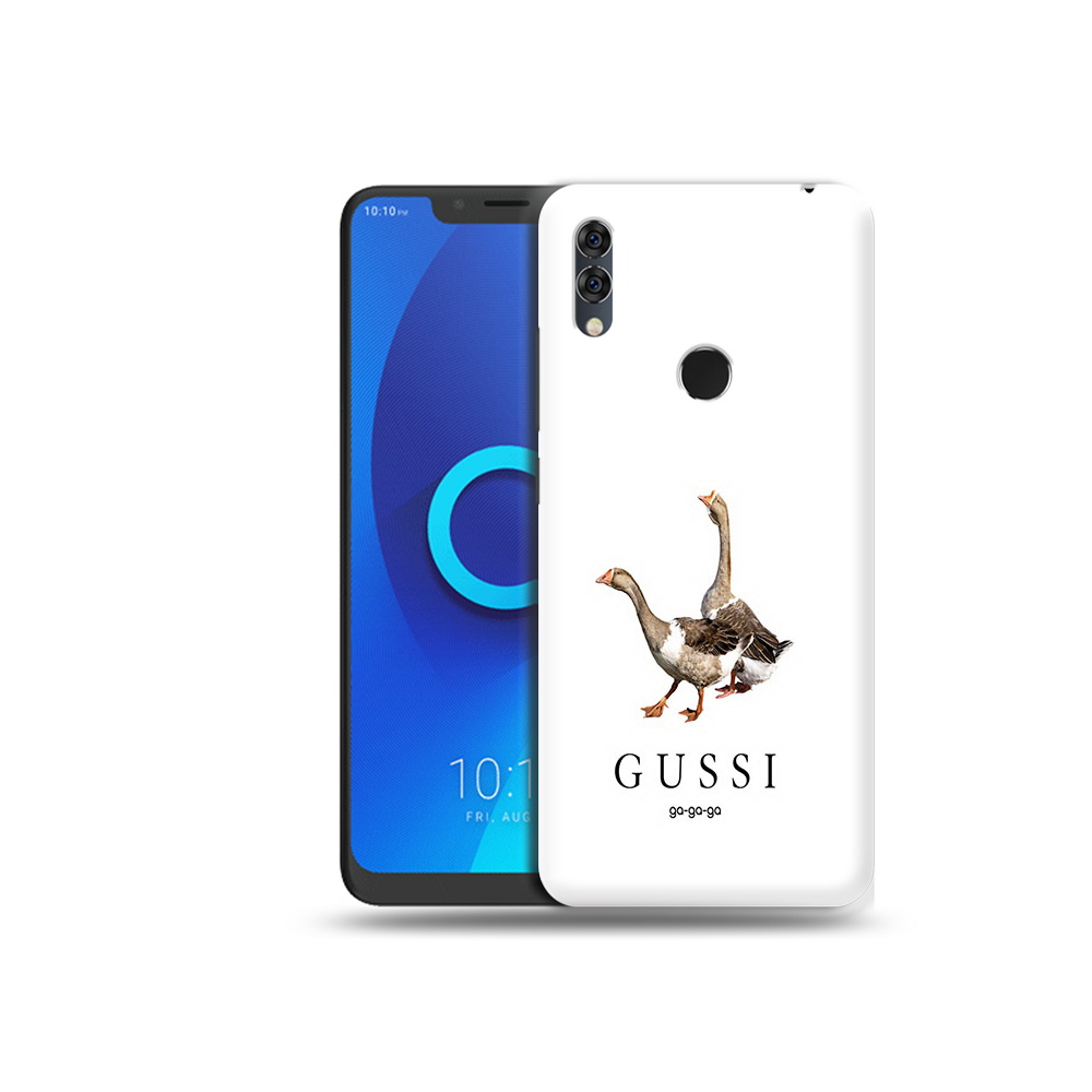 

Чехол MyPads Tocco для Alcatel 5V Гусси бренд, Прозрачный, Tocco