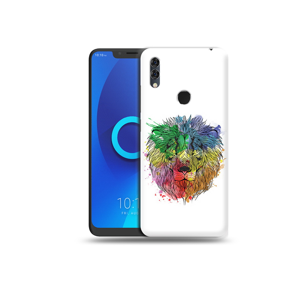 

Чехол MyPads Tocco для Alcatel 5V разноцветный гордый лев, Прозрачный, Tocco