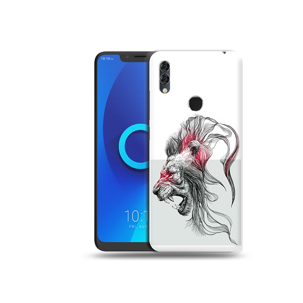 

Чехол MyPads Tocco для Alcatel 5V разъяренный лев, Прозрачный, Tocco