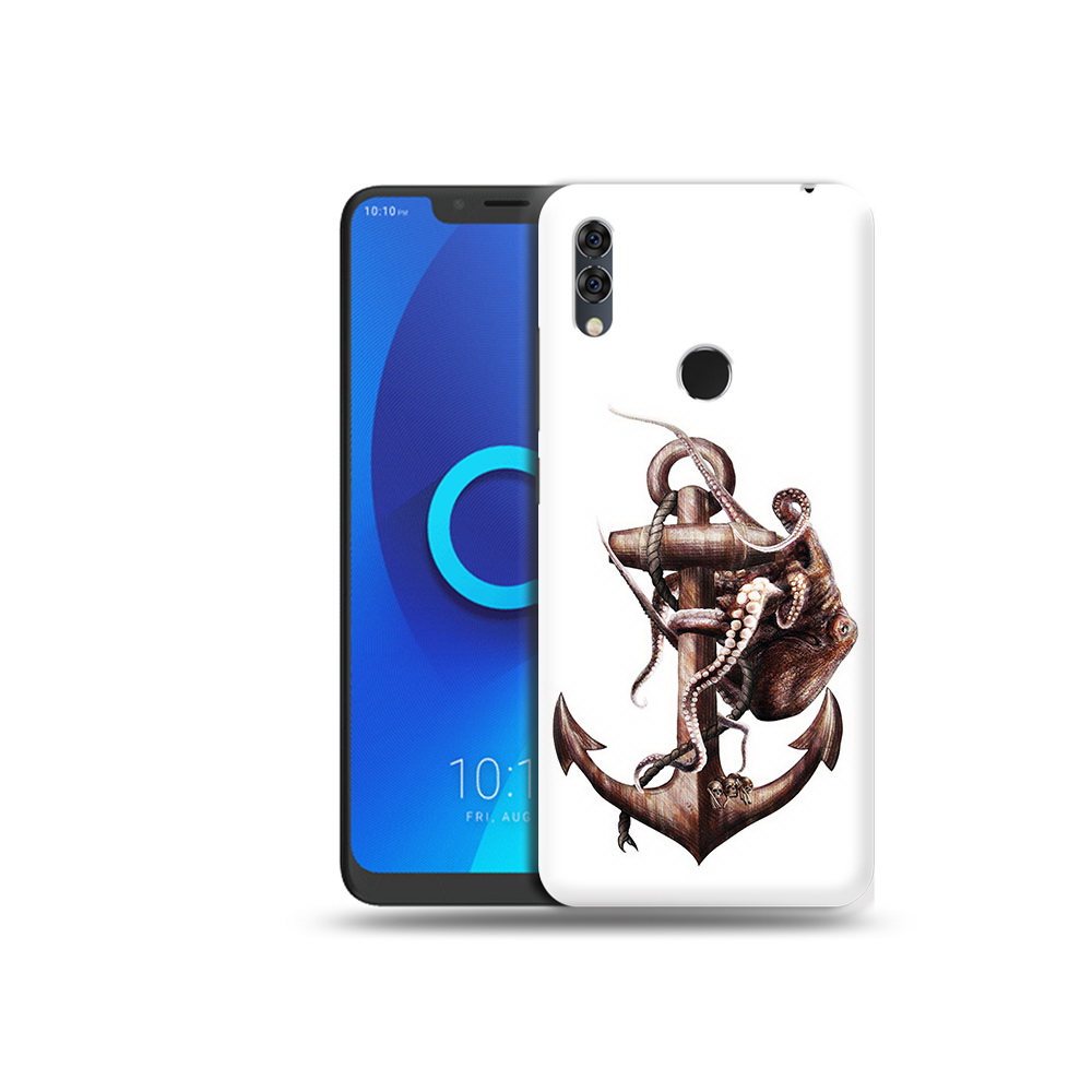 

Чехол MyPads Tocco для Alcatel 5V ржавый якорь, Прозрачный, Tocco