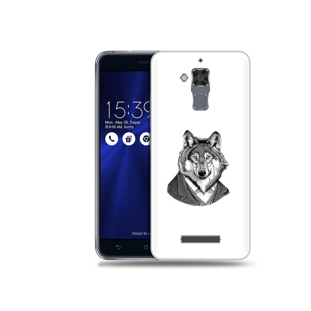

Чехол MyPads Tocco для Asus ZenFone 3 Max (ZC520TL) волк в пиджаке, Прозрачный, Tocco
