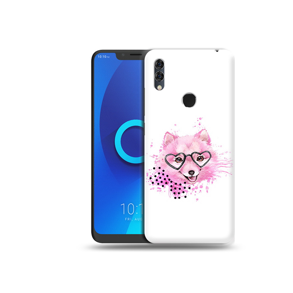 

Чехол MyPads Tocco для Alcatel 5V розовый волченок, Прозрачный, Tocco