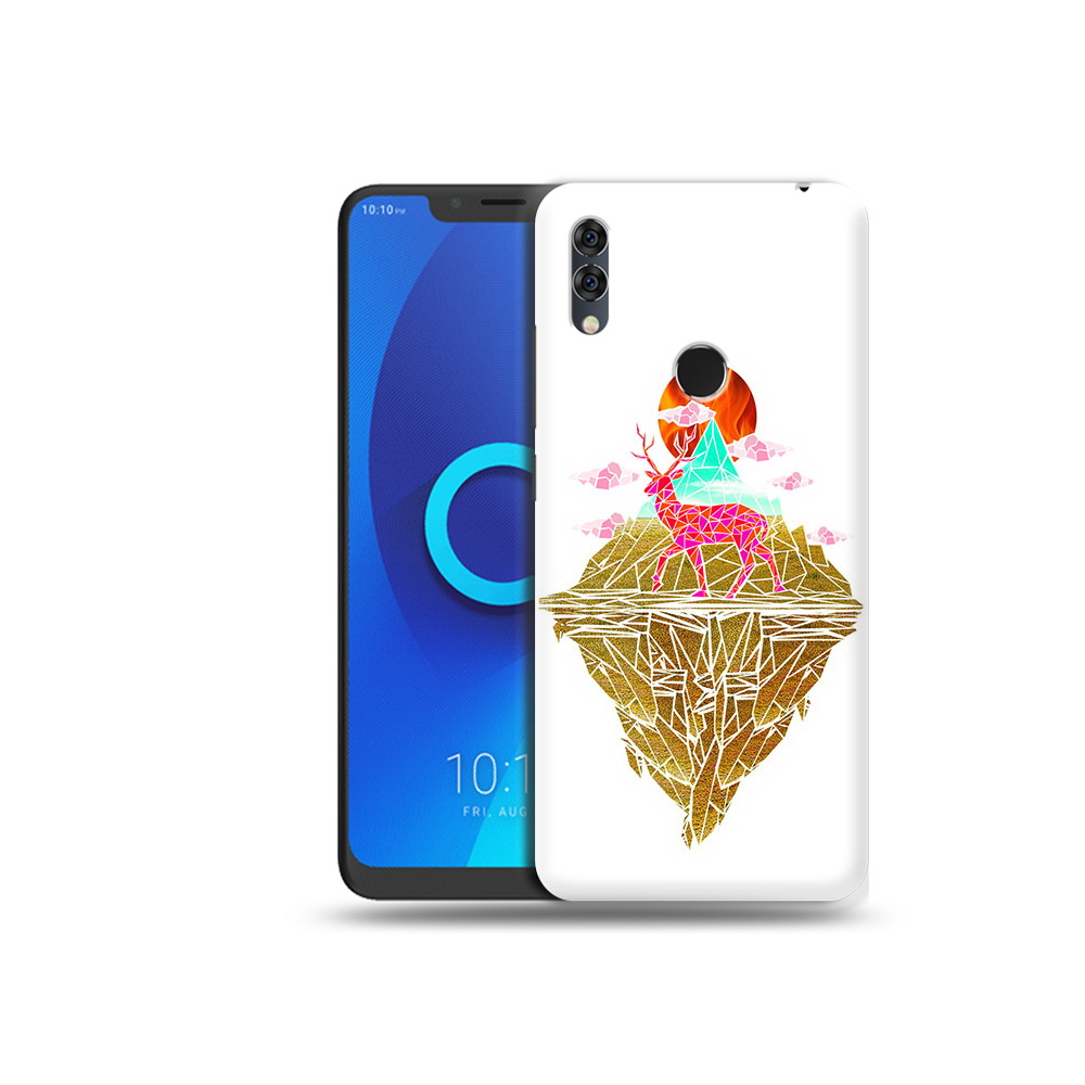 

Чехол MyPads Tocco для Alcatel 5V розовый олень абстракция, Прозрачный, Tocco