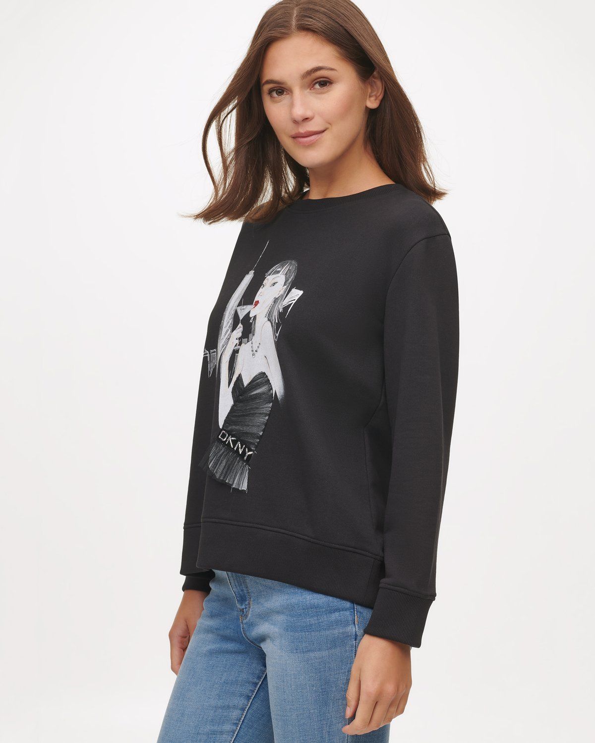 

Свитшот женский DKNY P0MZKB2R черный M, P0MZKB2R