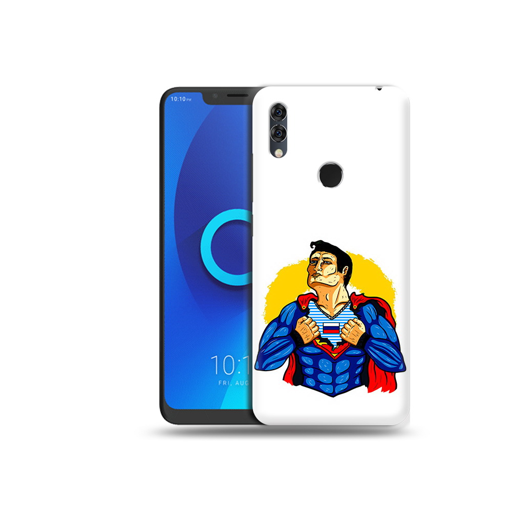 

Чехол MyPads Tocco для Alcatel 5V русский супермен, Прозрачный, Tocco