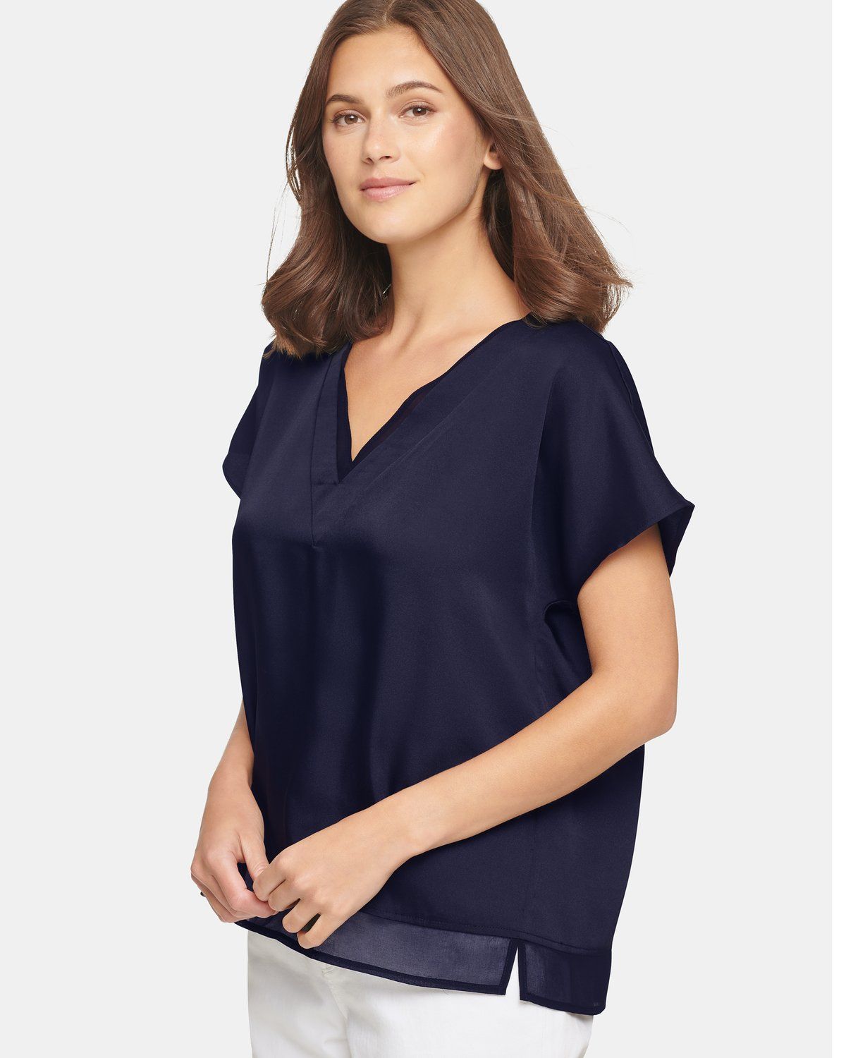 

Блуза женская DKNY P0RA7CLZ синяя S, P0RA7CLZ