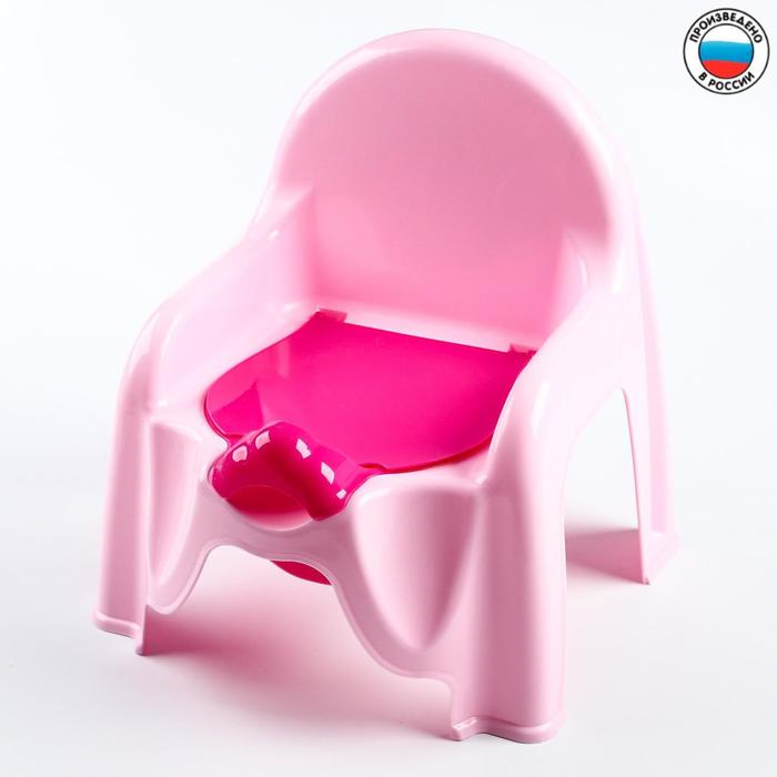 фото Горшок-стульчик с крышкой, цвет розовый альтернатива