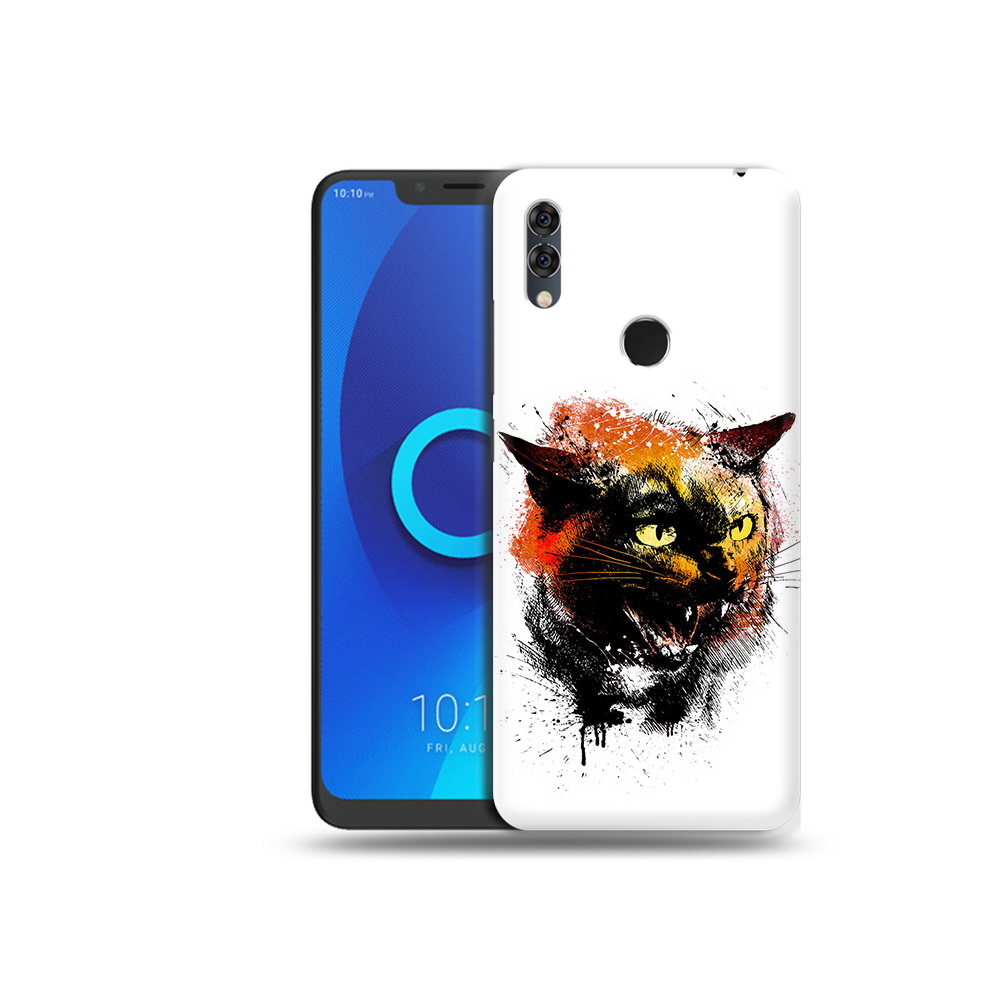 

Чехол MyPads Tocco для Alcatel 5V сиамский кот, Прозрачный, Tocco