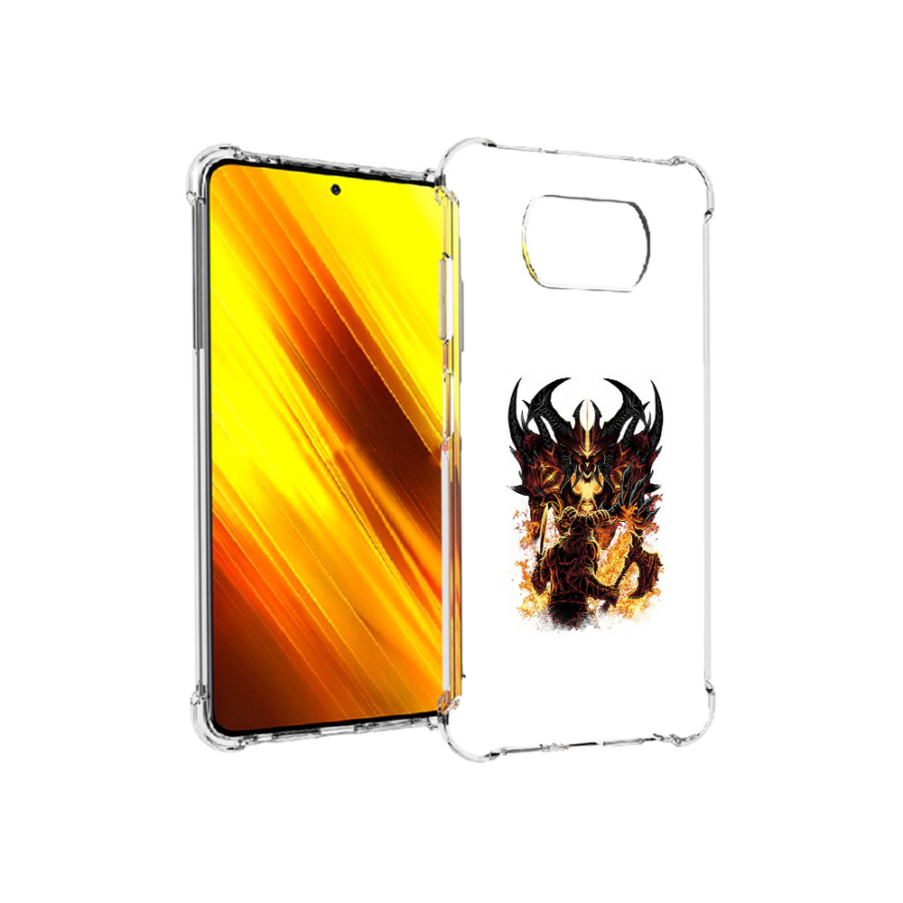 

Чехол MyPads Tocco для Xiaomi Poco X3 демон shadow fiend (PT154881.262.318), Прозрачный, Tocco
