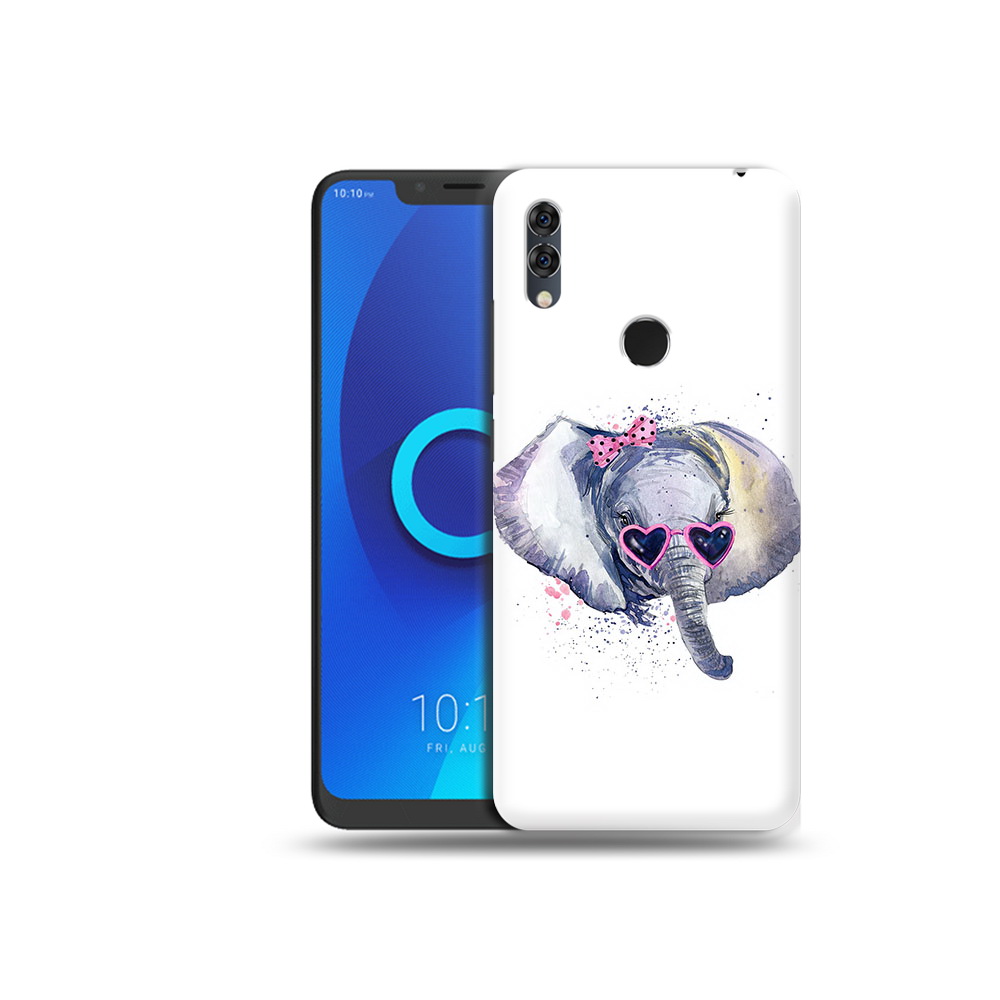 

Чехол MyPads Tocco для Alcatel 5V слоник в очках, Прозрачный, Tocco