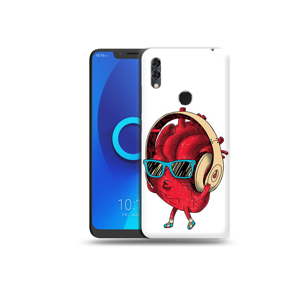 

Чехол MyPads Tocco для Alcatel 5V слушай сердце, Прозрачный, Tocco
