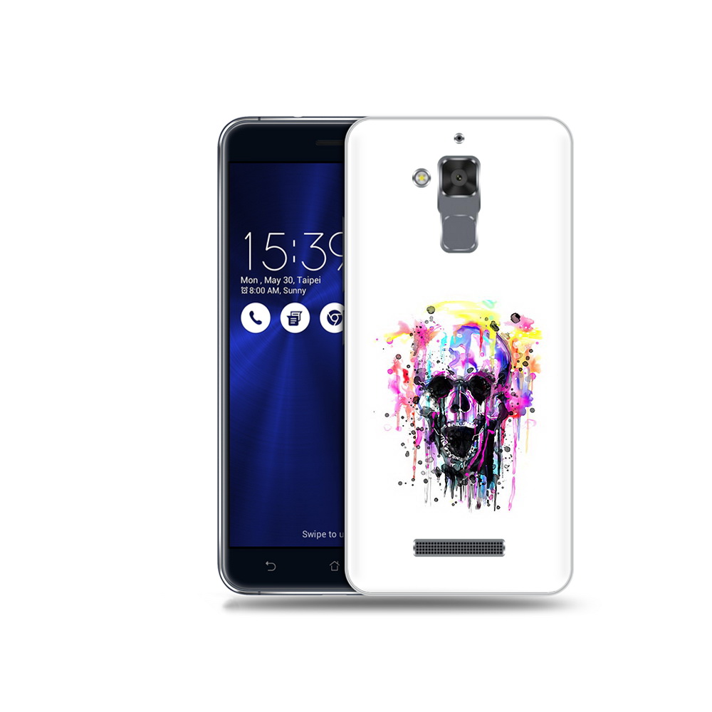 

Чехол MyPads Tocco для Asus ZenFone 3 Max (ZC520TL) граффити череп, Прозрачный, Tocco