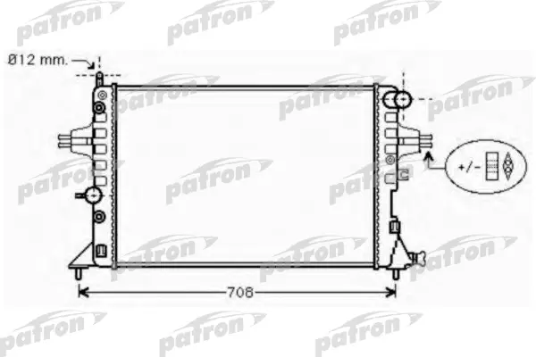 

PATRON Радиатор автомобильный PATRON PRS3573