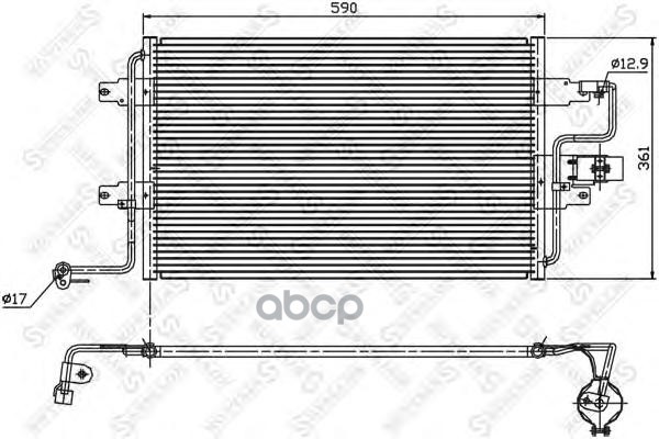 

10-45011-Sx =Ava Ai5130=Ns94310=Gr925060=Vl817244=Bh7401547 [1J0820413B] Радиатор Конд.Au