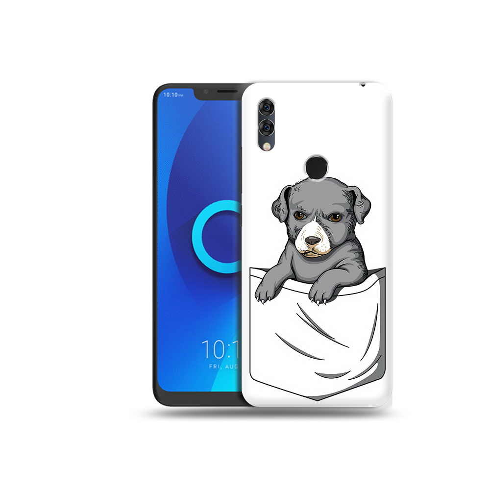 

Чехол MyPads Tocco для Alcatel 5V собачка в кармане, Прозрачный, Tocco