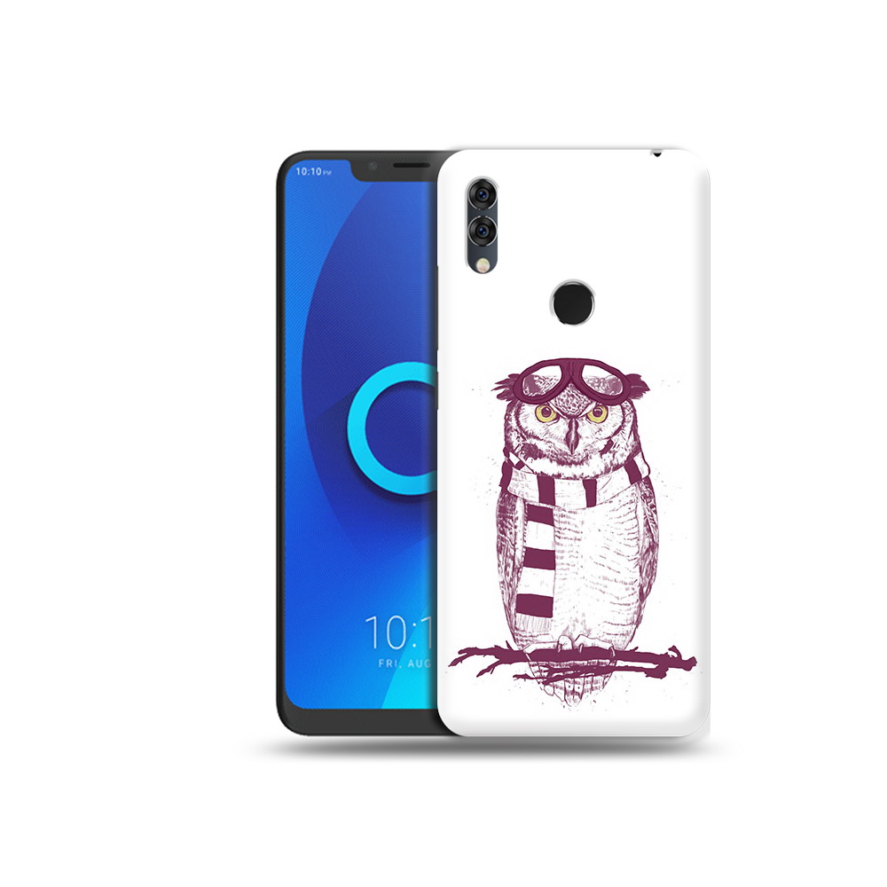 

Чехол MyPads Tocco для Alcatel 5V сова-летчик, Прозрачный, Tocco