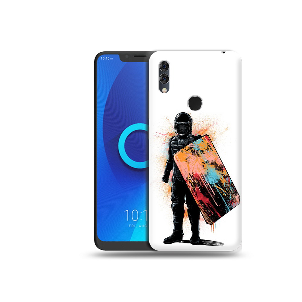 

Чехол MyPads Tocco для Alcatel 5V солдат с красочным щитом, Прозрачный, Tocco