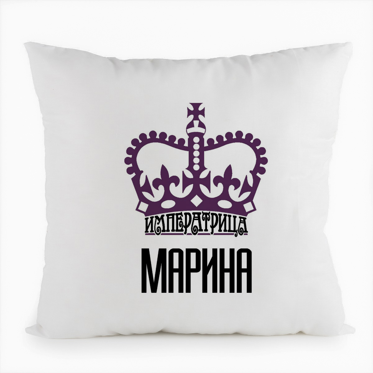 

Подушка белая CoolPodarok Императрица Марина, Белый