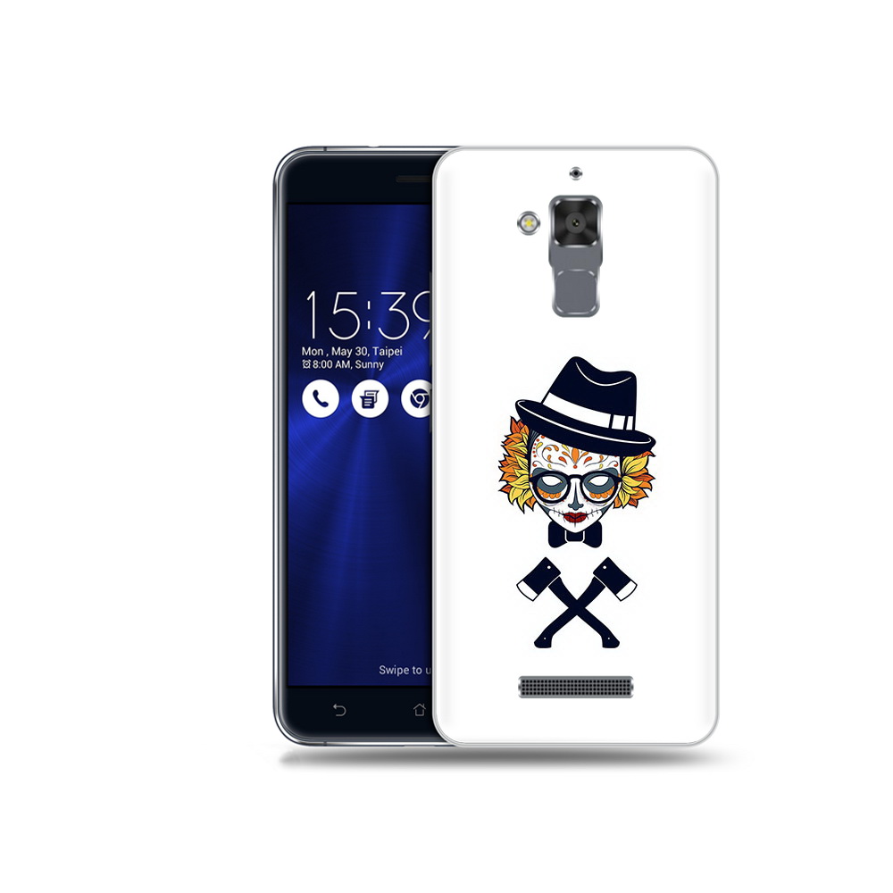 

Чехол MyPads Tocco для Asus ZenFone 3 Max (ZC520TL) девушка в маске с топорами рисунок, Прозрачный, Tocco