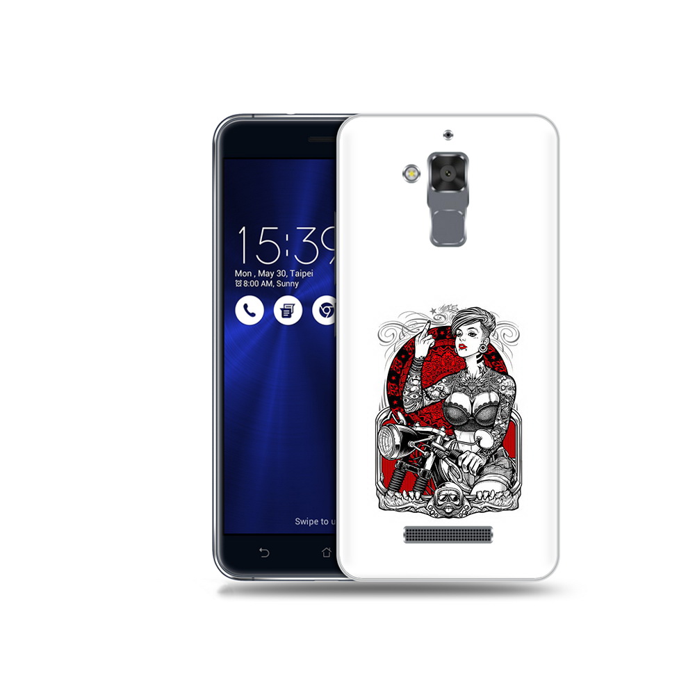 

Чехол MyPads Tocco для Asus ZenFone 3 Max (ZC520TL) девушка на мотоцикле, Прозрачный, Tocco